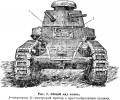 танк Т-18, схематический рисунок, вид спереди