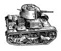 танк Т-26, рисунок, вид справа
