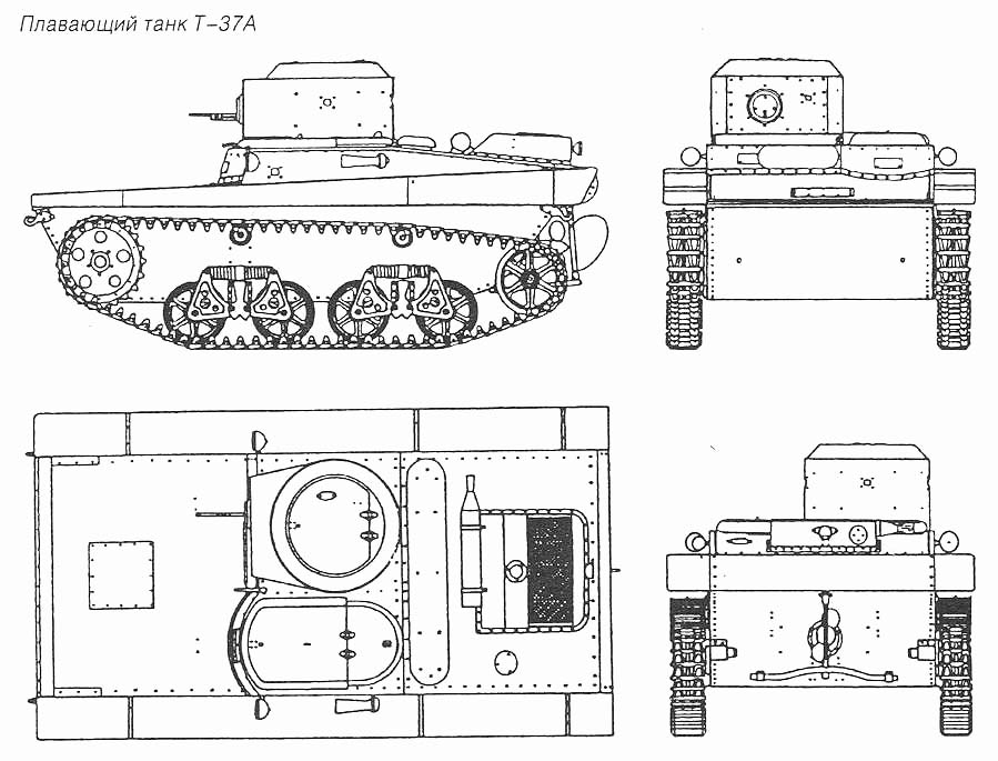 Чертеж танка т 44