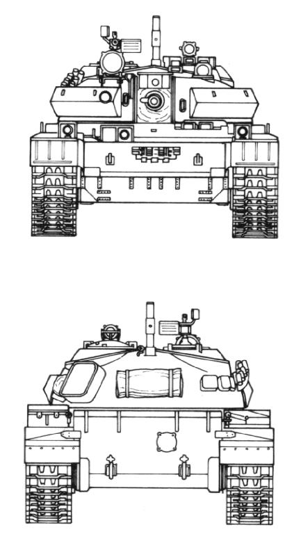 Вид танка спереди рисунок